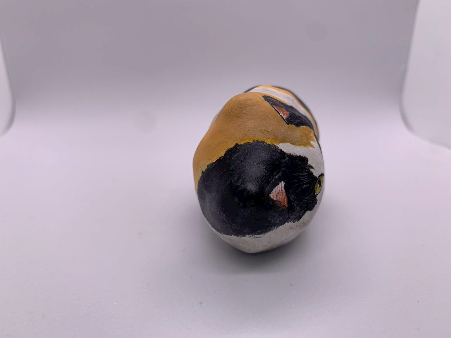 Paper mache cat (calico cat)