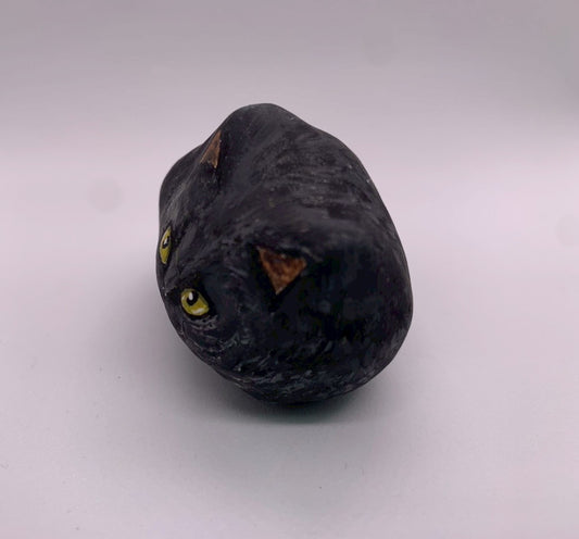 Paper Mache Cat (Black, 4)
