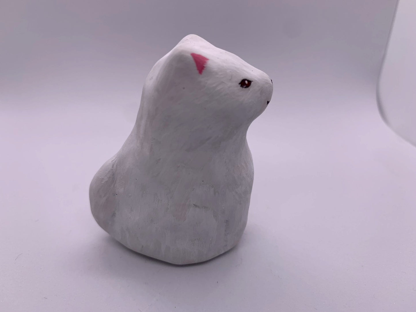 Paper mache dog (white)