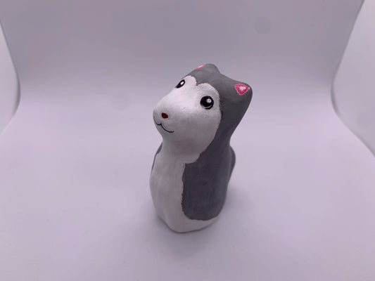 Paper mache dog (husky)