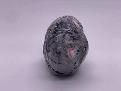 Paper mache cat (sableled tabby, short nose)